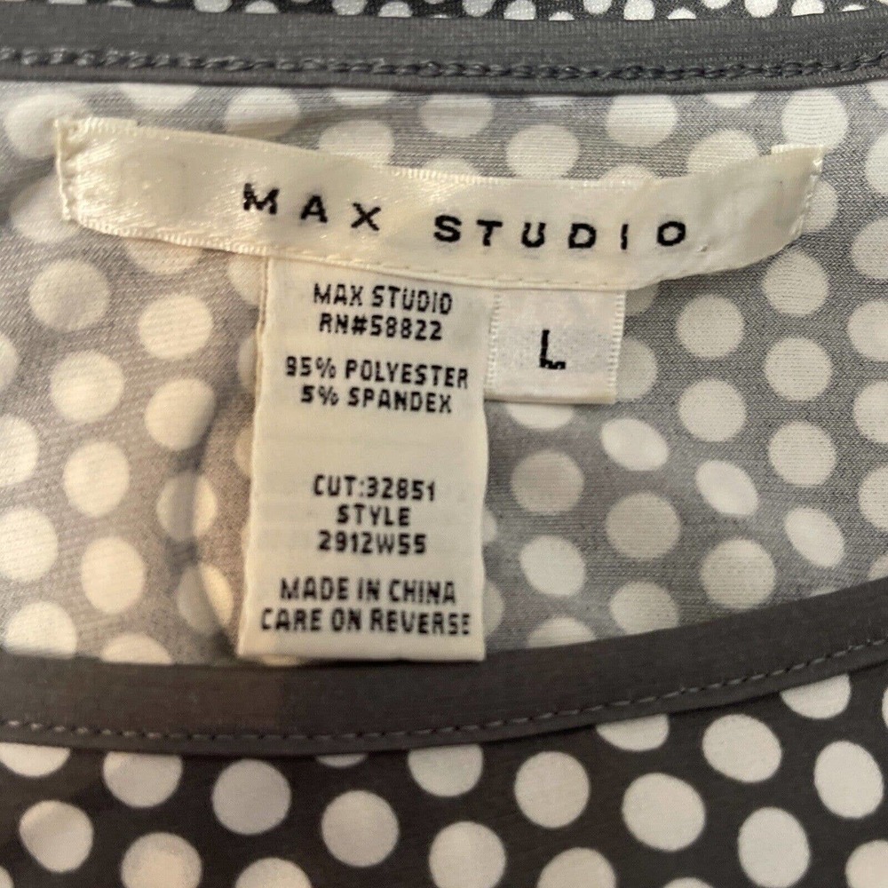 MAX STUDIO Women’s L Polyester Spandex Dress Gray Green - Picture 5 of 5